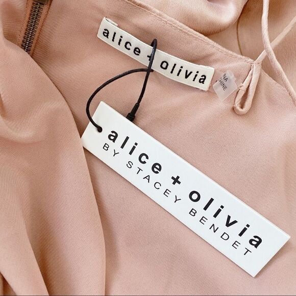 Alice+Olivia Elza 100% silk maxi slip dress US8 - Picture 8 of 15